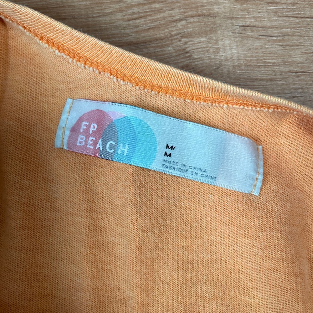 Free People Beach open back babydoll dress MEDIUM boho‎ oversized pockets - Picture 14 of 15